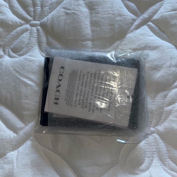 Coach Denim Cherry Zip Mini ID Case - Picture 3 of 3